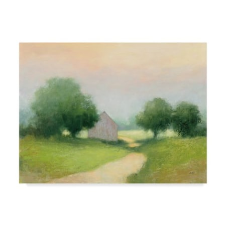 Julia Purinton 'Country Road And Barn' Canvas Art,35x47